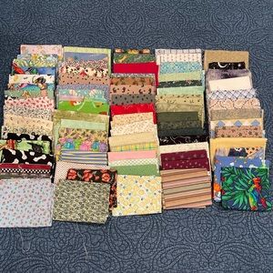 75 fat quarters- 100% cotton quilt material